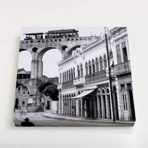 Quadro Canvas – Rua do Riachuelo com Arcos da Lapa – Ano 1912