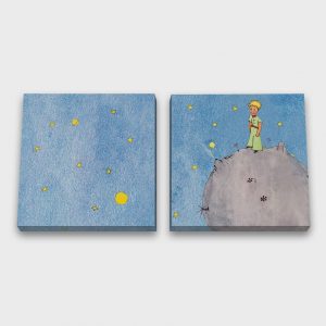 Quadro Canvas Modular – O Principezinho Sobre o Asteroide B…