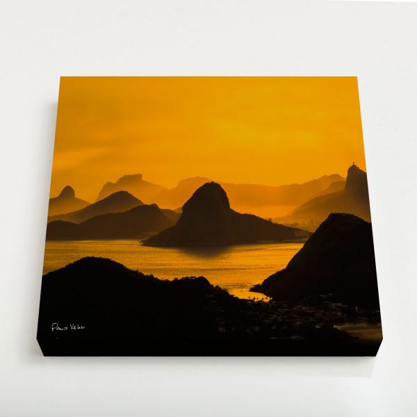 Quadro Canvas - O Poente na Espinha de suas Montanhas, Rio de Janeiro 2 3