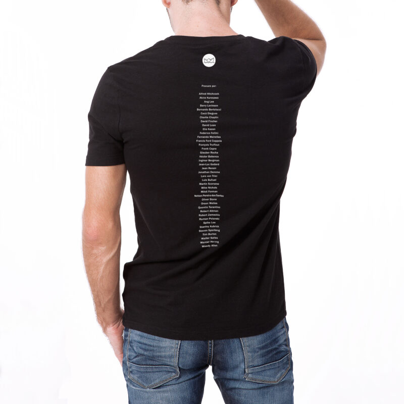 camisa masculina preta cinemateca costas